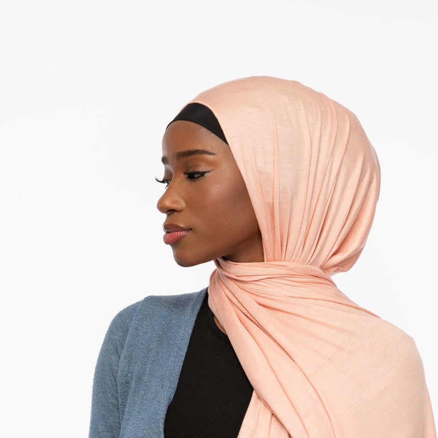 ' Jersey ' Maxi Hijab - Powder Pink