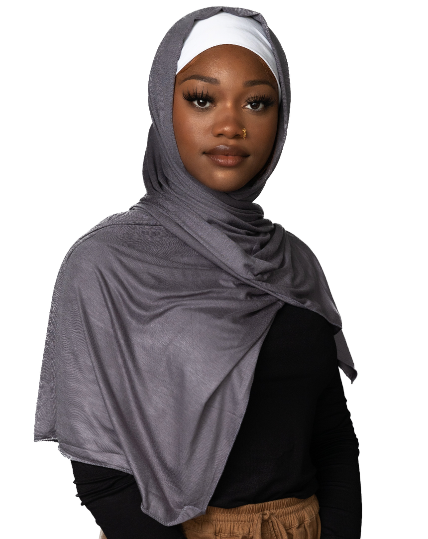 'Jersey ' Maxi Hijab - Cool Grey