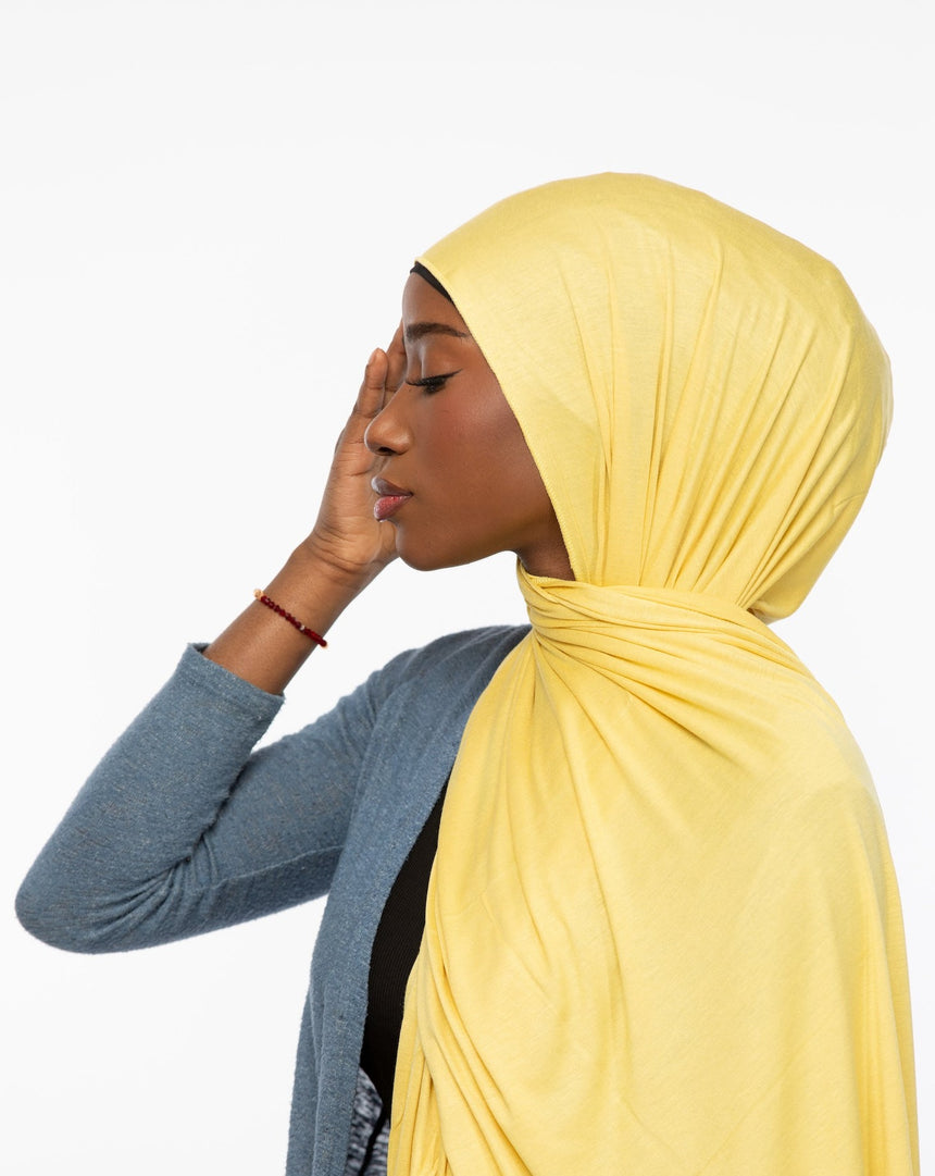 'Jersey ' Maxi Hijab - Sunflower