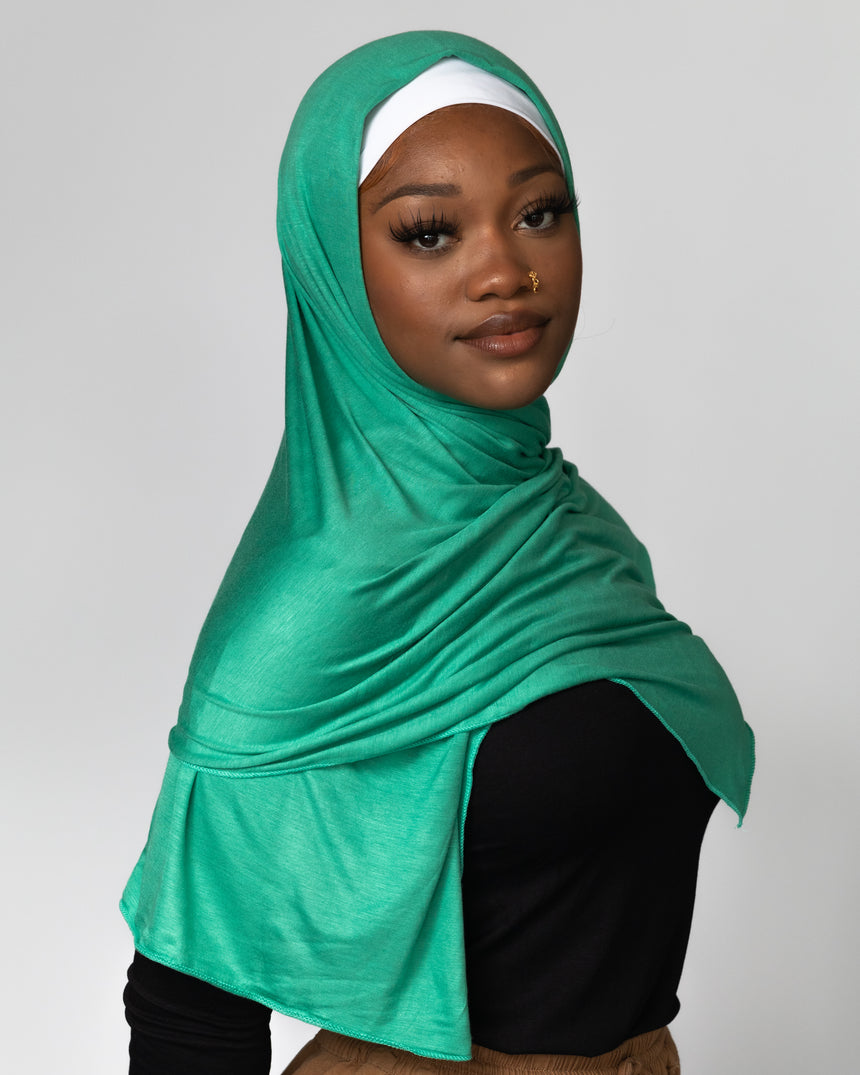 'Jersey ' Maxi Hijab - Shamrock Green