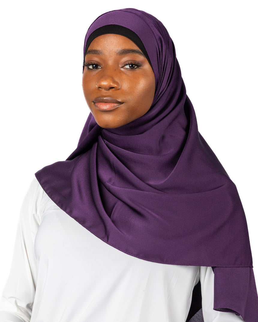Premium Satin Hijab - Grape Juice