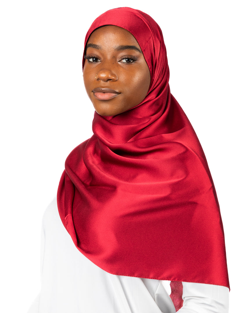 Premium Satin Hijab - Saffron