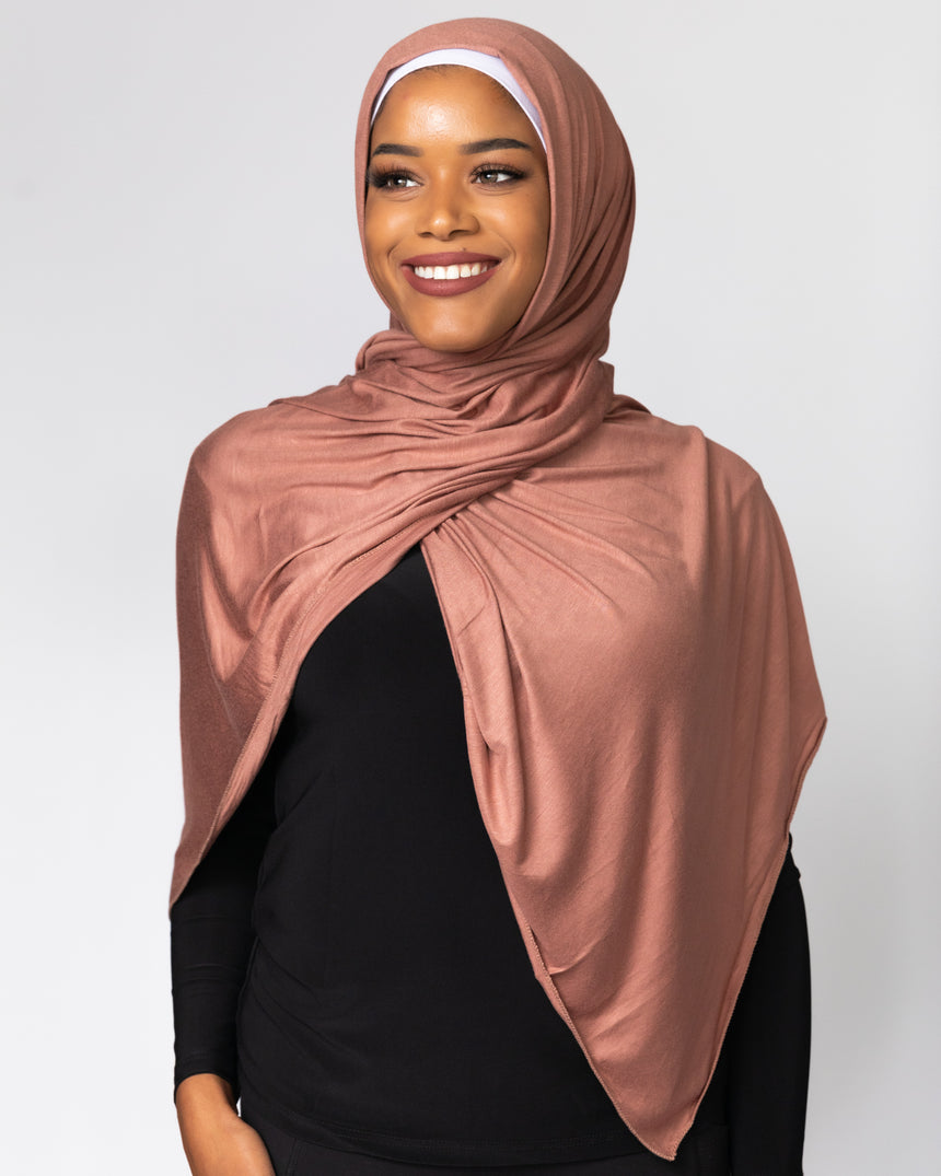 'Jersey ' Maxi Hijab - Nude Cocoa