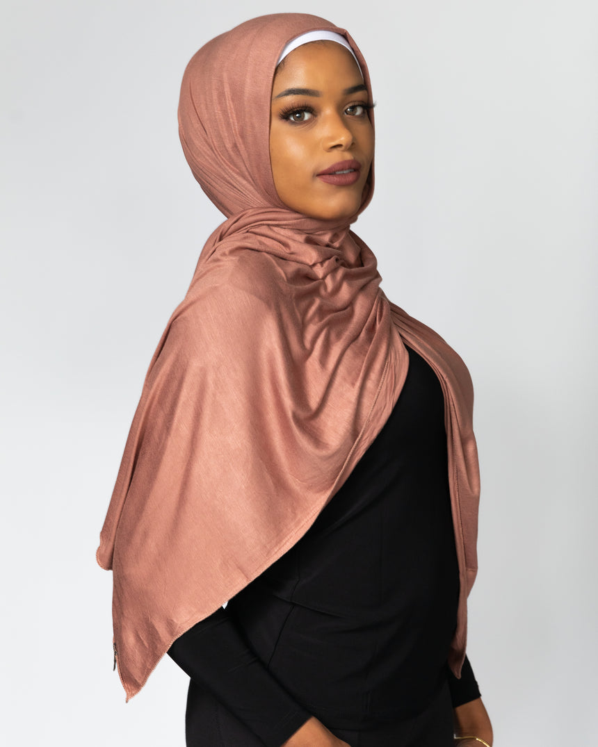 'Jersey ' Maxi Hijab - Nude Cocoa