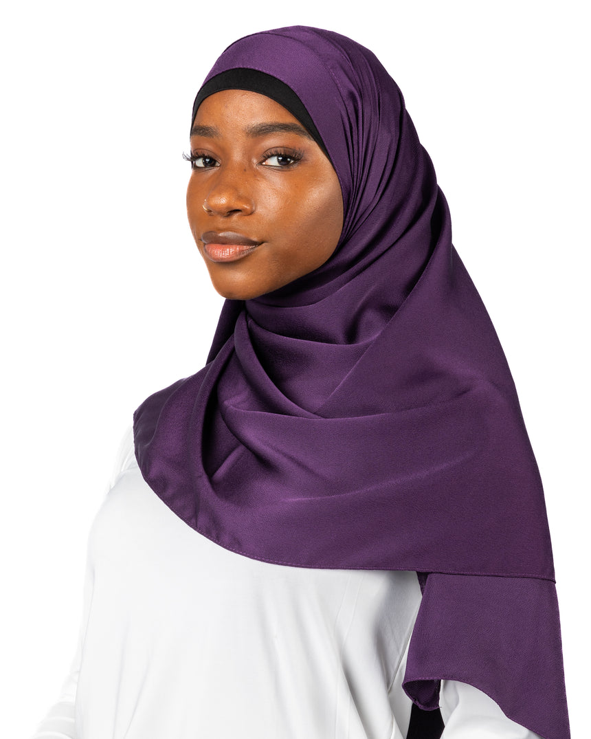 Premium Satin Hijab - Grape Juice