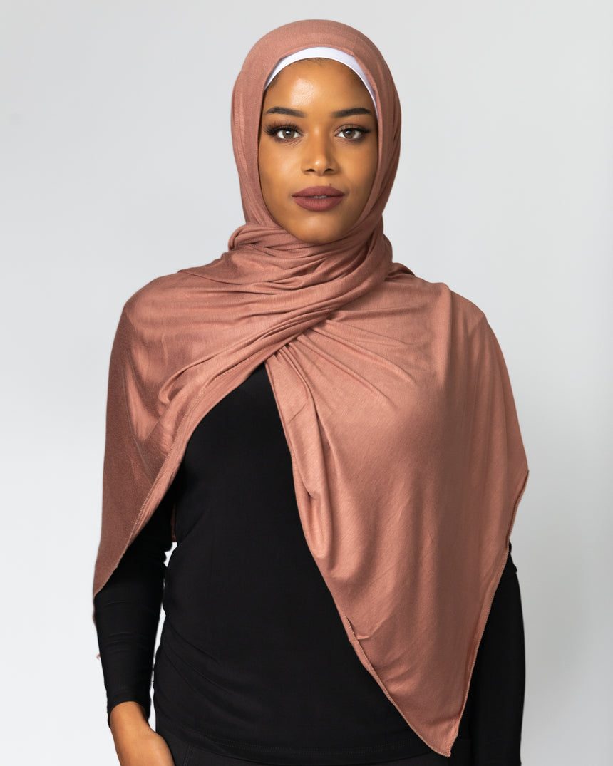 'Jersey ' Maxi Hijab - Nude Cocoa