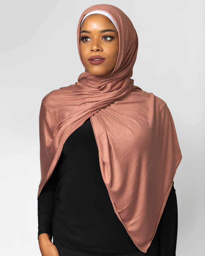 'Jersey ' Maxi Hijab - Nude Cocoa