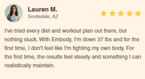 Embody GLP1 Customer Reviews