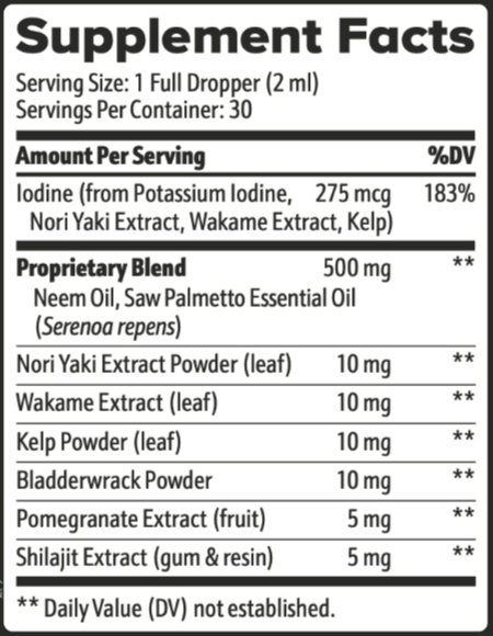PotentStream Supplement facts